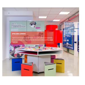 Bild vom cooperativ Werkraum des Genossenschaftsforums e.V. ein Ort für Ausstellungen, Workshops und Veranstaltungen.